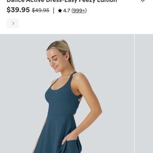 HALARA Backless Teal Dress